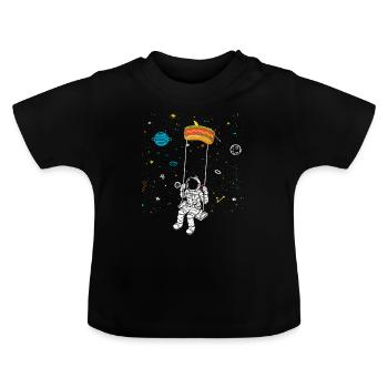 Hot Dog Lover Saucisse Fast Food Hot-dog nourriture - T-shirt bio col rond Bébé - noir - Devant