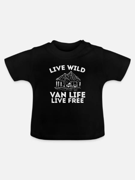 Van Life - Baby Bio-T-Shirt mit Rundhals - Schwarz