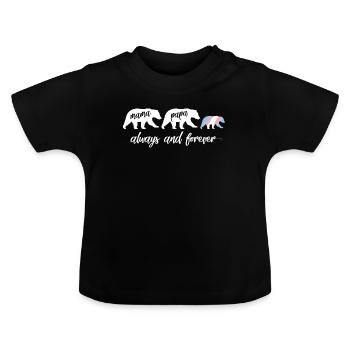 Transgender Mama Bär - LGBTQ Transgender - Baby Bio-T-Shirt mit Rundhals - Schwarz - Vorne
