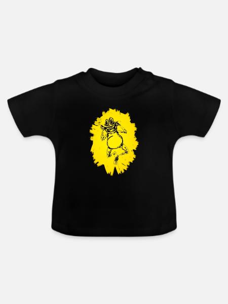 Frosch - Baby Bio-T-Shirt mit Rundhals - Schwarz