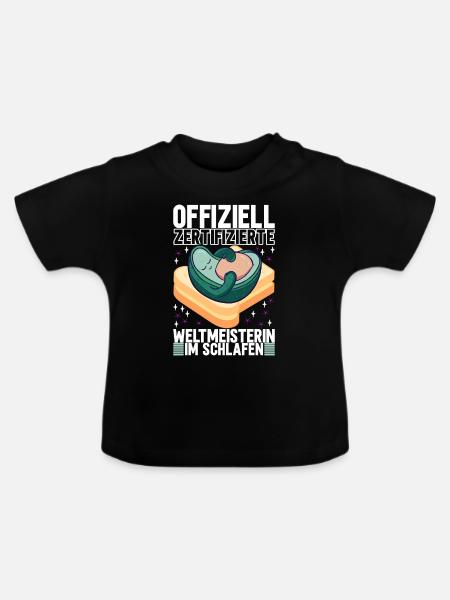 Avocado Toast - Baby Bio-T-Shirt mit Rundhals - Schwarz