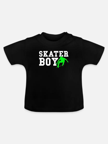 skater boy - Baby Bio-T-Shirt mit Rundhals - Schwarz