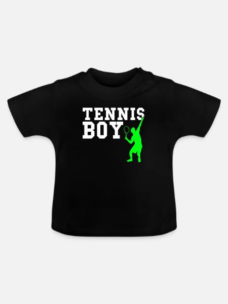 Tennis boy - Baby Bio-T-Shirt mit Rundhals - Schwarz