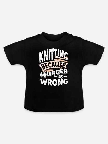 Häkeln Nähen Sticken - Baby Bio-T-Shirt mit Rundhals - Schwarz