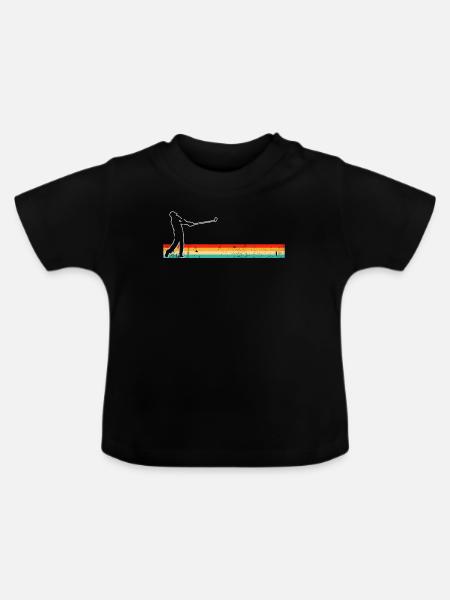 Golf Retro - Baby Bio-T-Shirt mit Rundhals - Schwarz