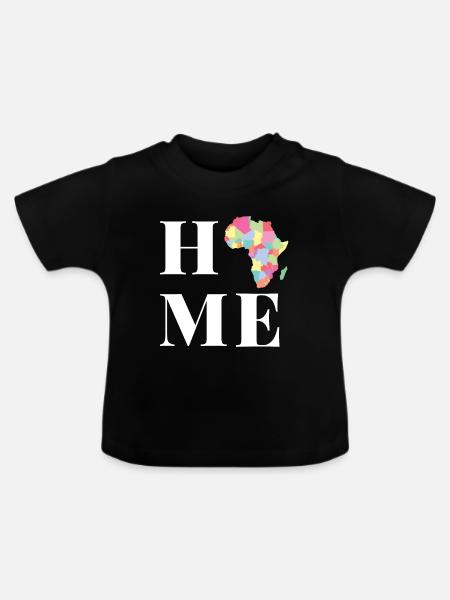 Afrika - Baby Bio-T-Shirt mit Rundhals - Schwarz