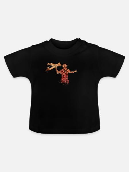Ferngesteuertes Modellflugzeug Pilot - Baby Bio-T-Shirt mit Rundhals - Schwarz
