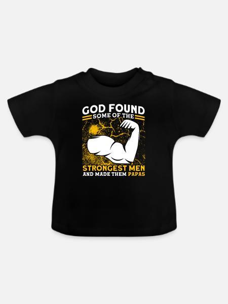 Gott Vater Vati Papa - Baby Bio-T-Shirt mit Rundhals - Schwarz