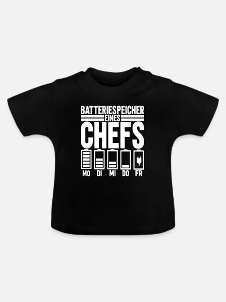 Abteilungsleiter Chef - Baby Bio-T-Shirt mit Rundhals - Schwarz