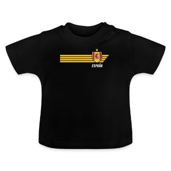 Espagne La Furia Roja Patriotisme Fan de football - T-shirt bio col rond Bébé - noir - Devant