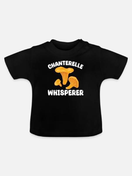 Pfifferling Flüsterer - Baby Bio-T-Shirt mit Rundhals - Schwarz