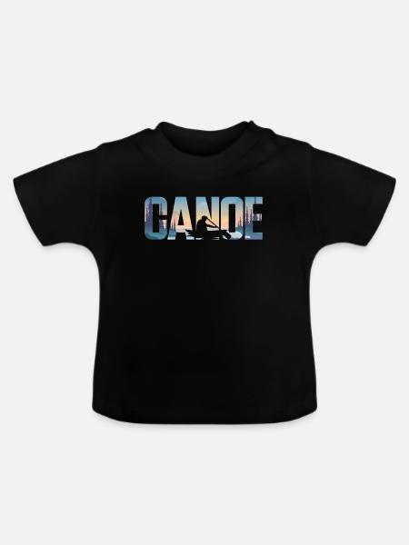 Canoe Canoeing Canoe - Baby Bio-T-Shirt mit Rundhals - Schwarz