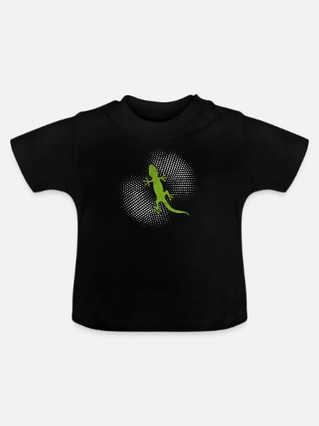 Eidechse - Baby Bio-T-Shirt mit Rundhals - Schwarz