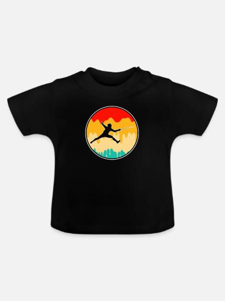 Fechten Retro - Baby Bio-T-Shirt mit Rundhals - Schwarz