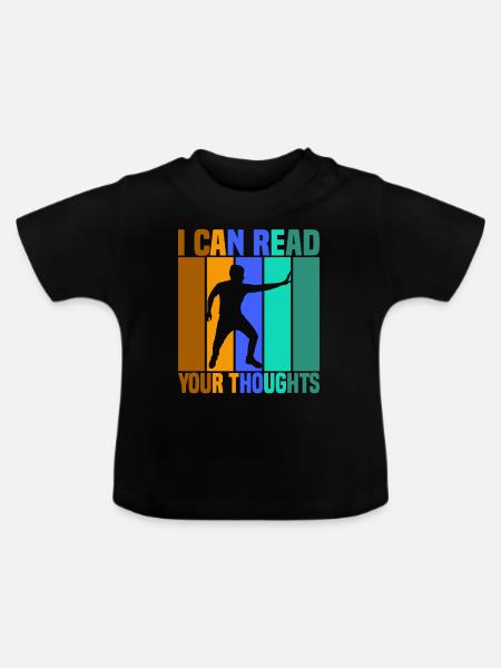 I Can Read Your Thoughts - Baby Bio-T-Shirt mit Rundhals - Schwarz