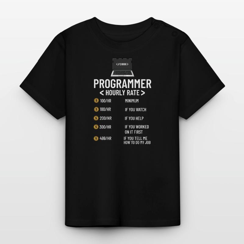 Programmeur Programmation Ordinateur Développeur Pc T-shirt bio col rond Bébé