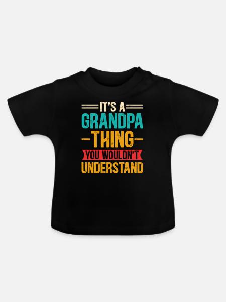 Opa Sache - Baby Bio-T-Shirt mit Rundhals - Schwarz