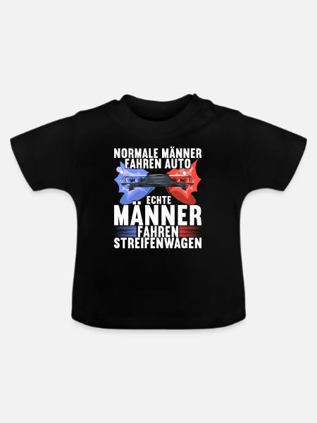 Polizei Polizist - Baby Bio-T-Shirt mit Rundhals - Schwarz