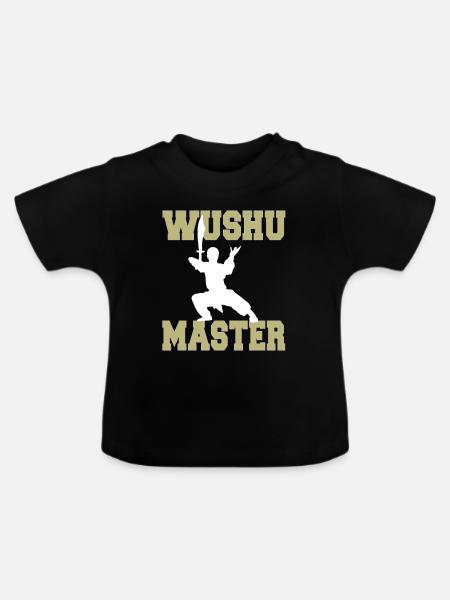 Wushu-Meister - Baby Bio-T-Shirt mit Rundhals - Schwarz