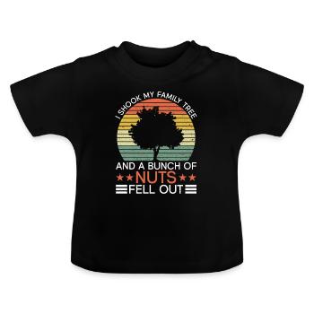 Généalogiste Généalogiste Arbre généalogique Généalogiste - T-shirt bio col rond Bébé - noir - Devant