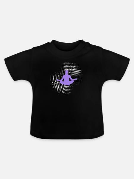 yoga - Baby Bio-T-Shirt mit Rundhals - Schwarz