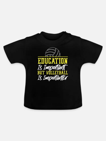 Volleyball Player Team Education - Baby Bio-T-Shirt mit Rundhals - Schwarz