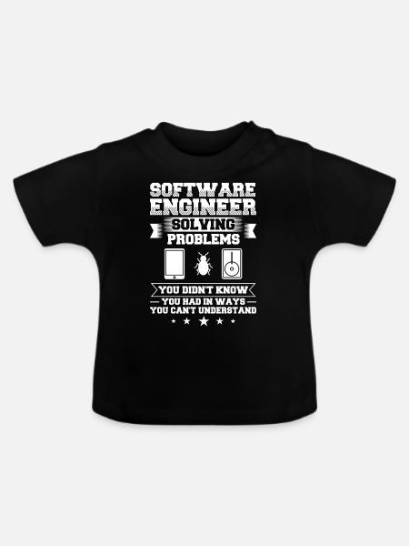 Software Engineering Softwaretechnik Ingenieur - Baby Bio-T-Shirt mit Rundhals - Schwarz