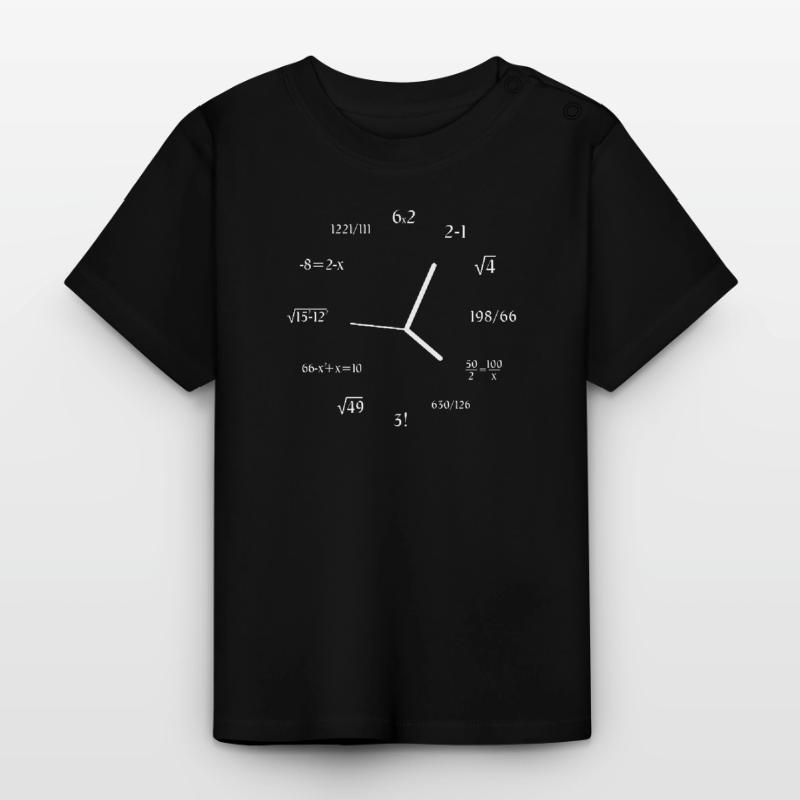 Math Clock Math Formule Meme Joke Math Baby biologisch T-shirt met ronde hals
