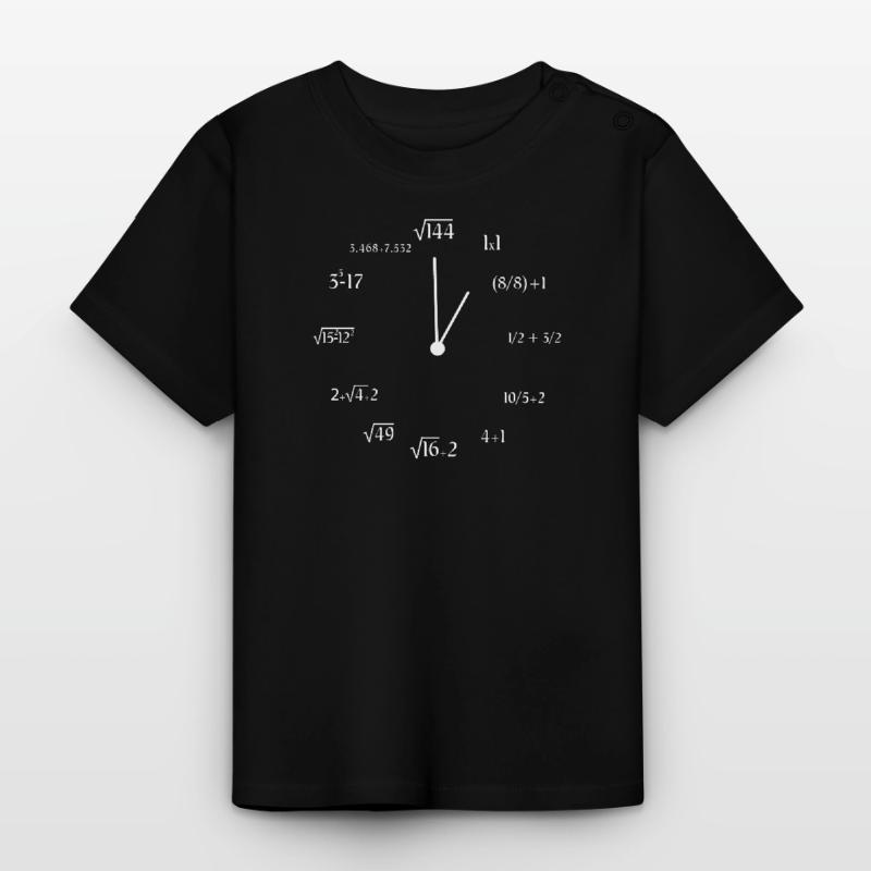Math Meme Math Formula Joke Math Clock Baby Bio-T-Shirt mit Rundhals