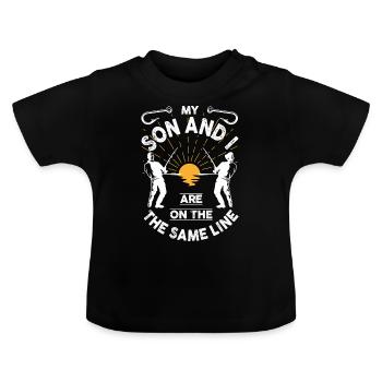 Fischerei Sohn - Baby Bio-T-Shirt mit Rundhals - Schwarz - Vorne