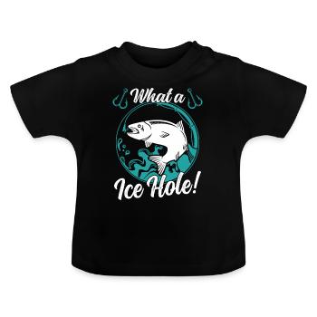 Beau trou de glace - T-shirt bio col rond Bébé - noir - Devant