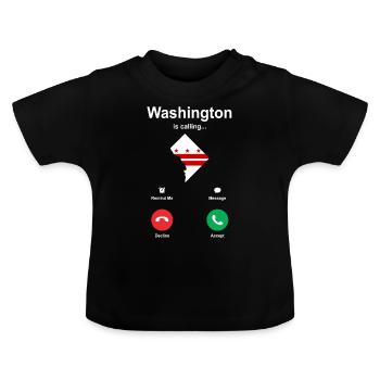 Horizon de Washington - T-shirt bio col rond Bébé - noir - Devant