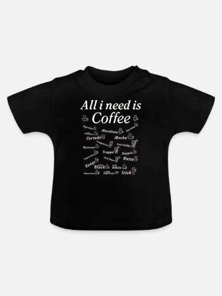 Kaffee Sammlung Kaffeetrinker Kaffeeliebhaber - Baby Bio-T-Shirt mit Rundhals - Schwarz