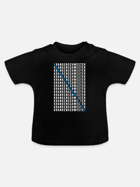 Krankenschwester - Baby Bio-T-Shirt mit Rundhals - Schwarz