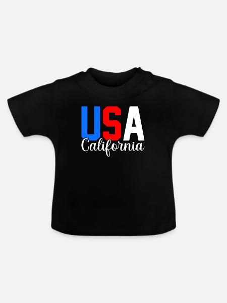 Usa Kalifornien Geschenk - Baby Bio-T-Shirt mit Rundhals - Schwarz