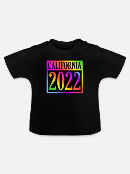 Kalifornien 2022 Geschenk - Baby Bio-T-Shirt mit Rundhals - Schwarz