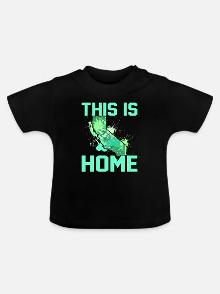 California Home Geschenk - Baby Bio-T-Shirt mit Rundhals - Schwarz
