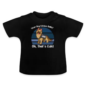 Bureau de police des policiers - T-shirt bio col rond Bébé - noir - Devant