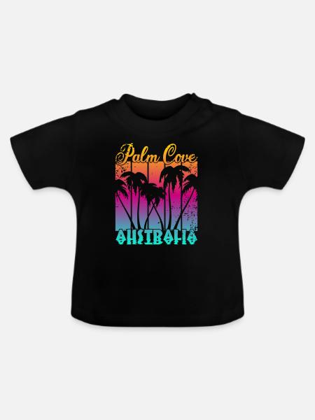 Palm Cove Australia - Baby Bio-T-Shirt mit Rundhals - Schwarz
