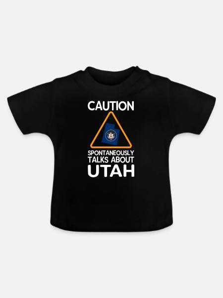Utah - Baby Bio-T-Shirt mit Rundhals - Schwarz