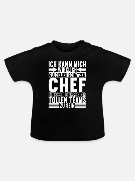 Abteilungsleiter Chef - Baby Bio-T-Shirt mit Rundhals - Schwarz