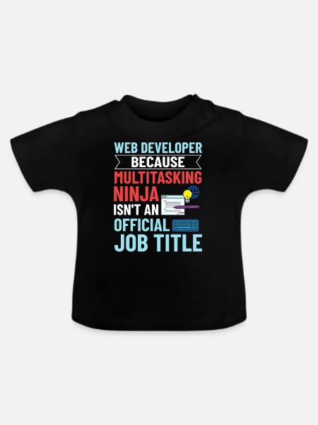 Web Entwicklung Webentwickler Entwickler Manager - Baby Bio-T-Shirt mit Rundhals - Schwarz
