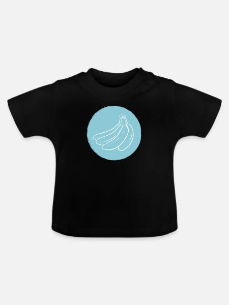 Banane - Baby Bio-T-Shirt mit Rundhals - Schwarz