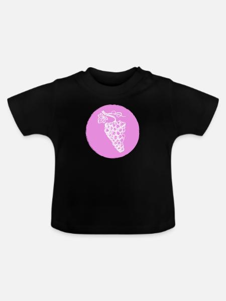 Traube - Baby Bio-T-Shirt mit Rundhals - Schwarz