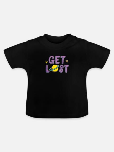 Get Lost - Baby Bio-T-Shirt mit Rundhals - Schwarz
