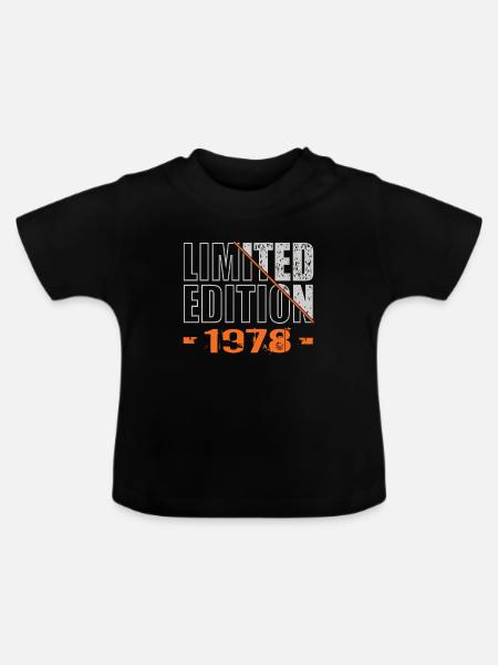 Limited Edition 1978 - Baby Bio-T-Shirt mit Rundhals - Schwarz