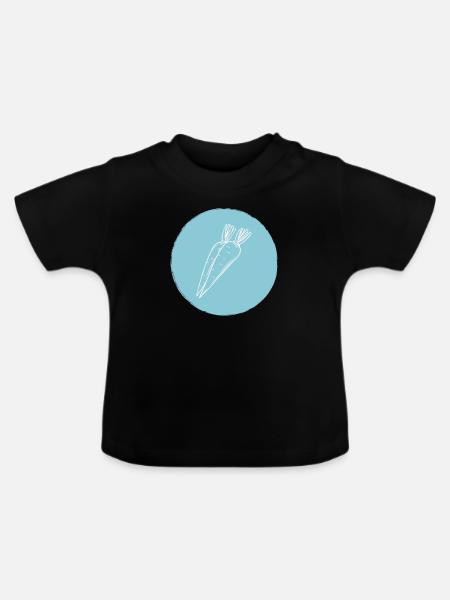 Karotte - Baby Bio-T-Shirt mit Rundhals - Schwarz