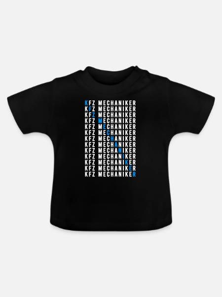 Kfz Mechaniker - Baby Bio-T-Shirt mit Rundhals - Schwarz