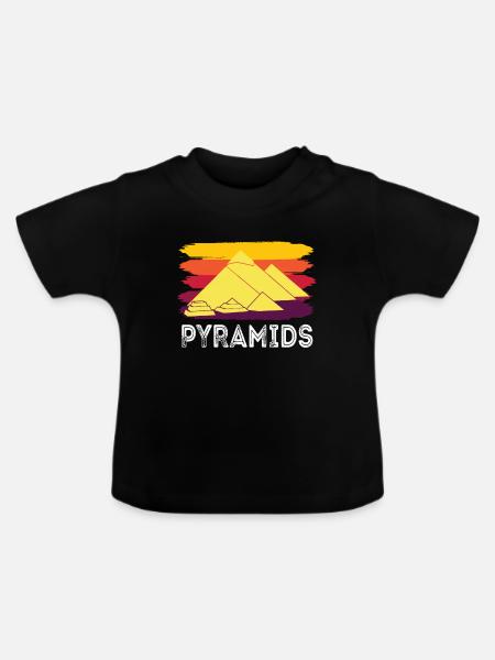 Gizeh Pyramide Ägypten Sphinx Anubis - Baby Bio-T-Shirt mit Rundhals - Schwarz
