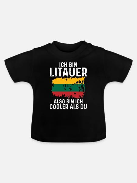 Litauen Litauer Litauisches - Baby Bio-T-Shirt mit Rundhals - Schwarz